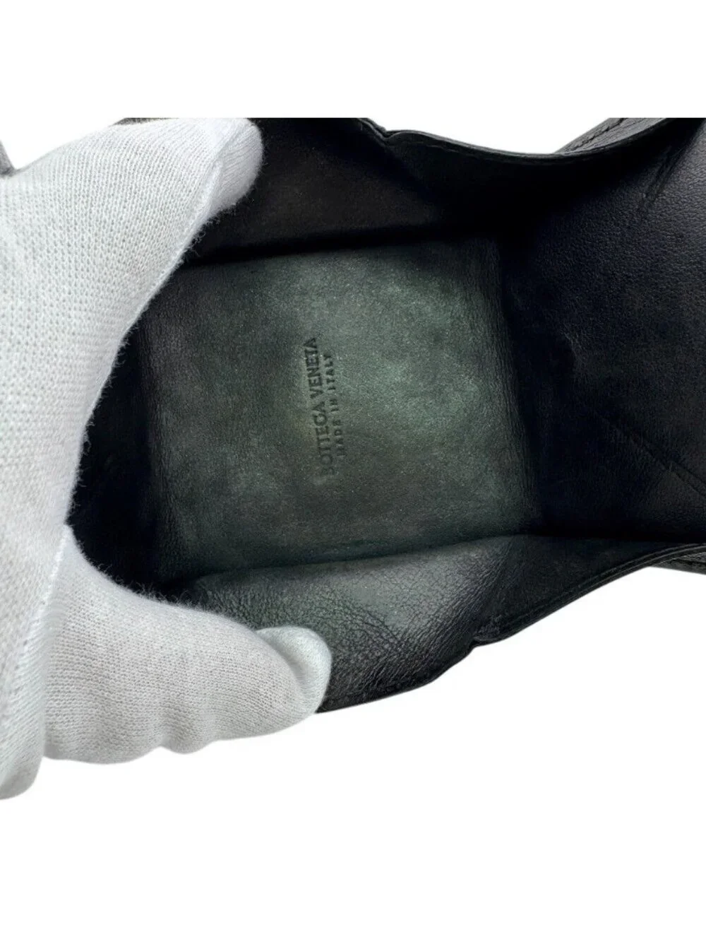 Bottega Veneta Maxi Intrecciato Leather Coin Purse Black Compact Wallet Reactive